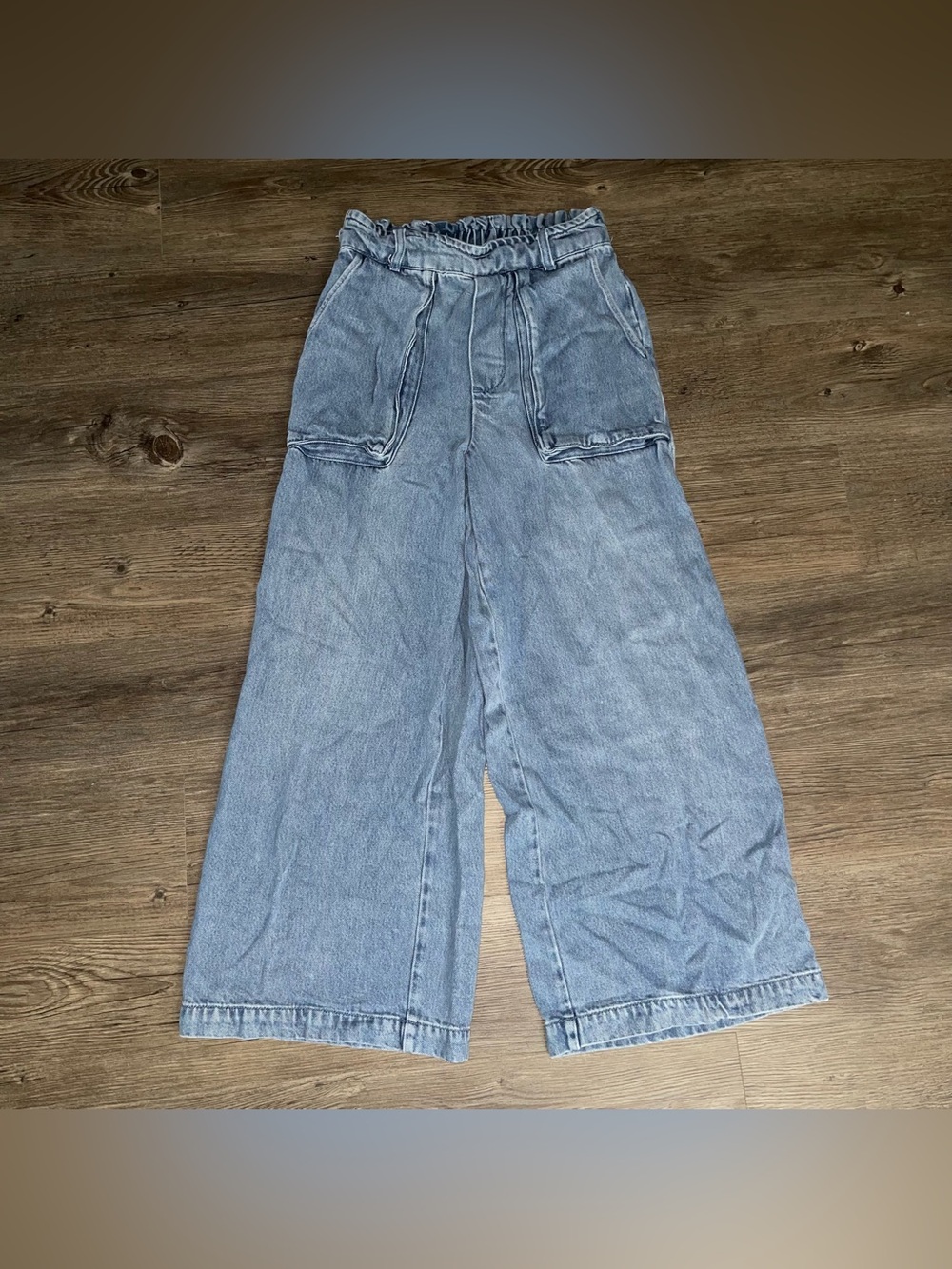 Young Fabulous & Broke YFB Jeans S Paper Bag Denim Country Coastal Wide Leg